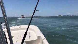 Carolina Skiff Entering Beaufort Inlet