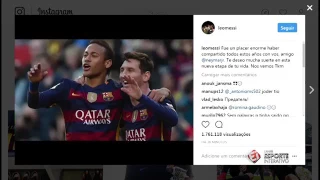 Messi faz video emocionante para despedida de neymar