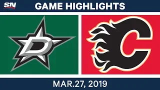 NHL Game Highlights | Stars vs. Flames – March 27, 2019