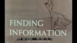 “ FINDING INFORMATION ” 1960S EDUCATIONAL FILM   LIBRARY RESEARCH & CARD CATALOG XD12264