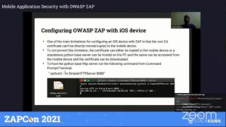 ZAPCon 2021: Mobile Application Security Testing with ZAP