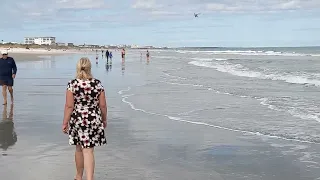 Military Helicopter Fly-by on the Beach