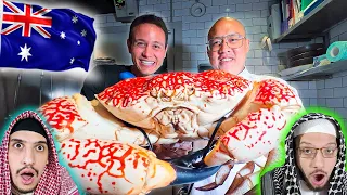 Arab Muslim Brothers React To  BIGGEST Crab I’ve Ever Seen!! 🦀 TASMANIAN KING CRAB-SYDNEY, AUSTRALIA