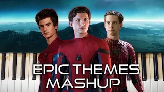 Spider-Man: No Way Home Tribute - Tobey, Andrew and Tom's Themes (Piano Cover) - Spider-Man Mashup