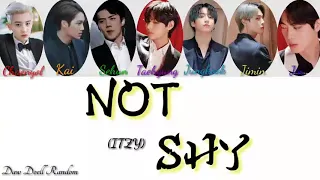 How Would BTS and EXO sing NOT SHY (Itzy Song) fanmade