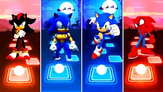 Shadow Sonic 🆚 Muscular Sonic 🆚 Sonic The Hedgehog 🆚 Spider Sonic | Tiles Hop