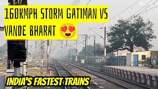 Dangerous 160 kmph GATIMAN+VANDE BHARAT+BHOPAL SHATABDI attacks Faridabad - Indian Railways