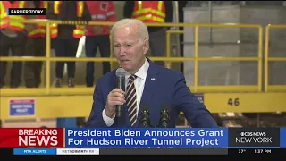 President Biden touts $292 million grant for Hudson River Tunnel Project