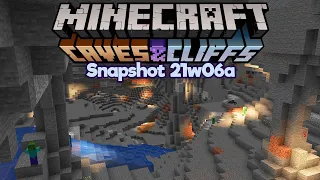 Exploring New Cave Generation in Survival! ▫ Minecraft 1.17 Snapshot 21w06a ▫ Caves & Cliffs Update