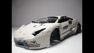 Damaged Lamborghini Reventon Restoration and Personalization - SuperCar Sport Model Car Restoration