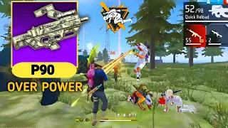 P90 Over Power Solo Vs Squad Full Gameplay Free Fire Max