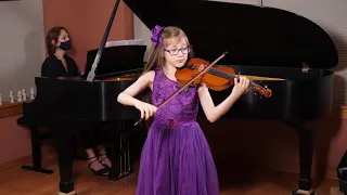 Sylvia Pine, age 9 - de Beriot Violin Concerto No. 9 movement 1 -  prize-winning performance