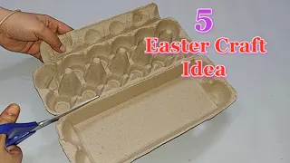 Budget friendly 5 spring/Easter craft idea made with waste egg trays | DIY Easter craft idea 🐰44