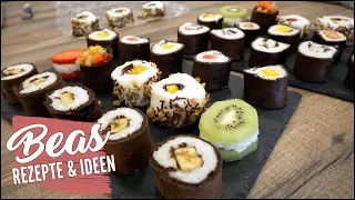 Obst Sushi | Maki Fingerfood - Süßes Früchte-Sushi selber machen