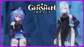 Ganyu and Shenhe show off their new outfits - Lantern Rite event - Genshin Impact 4.4