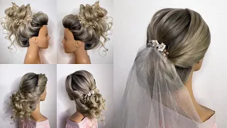 Beautiful hairstyles which are pretty good for veil