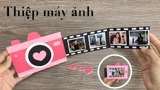 THIỆP MÁY ẢNH KÉO VÀ ẨN ẢNH || Camera Card With Slider Photo Roll - NGOC VANG Handmade