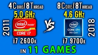 i7 2600k vs i7 9700k Test in 11 Games or i7 9700k vs i7 2600k OC