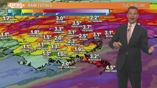 New Orleans Weather: Flood Watch Monday as two rounds of storms impact the area