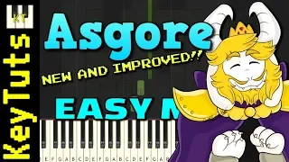 NEW AND IMPROVED Asgore from Undertale - Easy Mode [Piano Tutorial] (Synthesia)