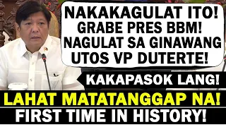 BREAKING NEWS! VICE PRESIDENT SARA DUTERTE! MAY MATINDING PAKIUSAP KAY PRES BBM! GOOD NEWS SA LAHAT!