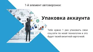 Урок №2 Упаковка аккаунта. Из чего состоит упаковка?