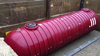 Petroleum Tank Installed in Slide Rail System
