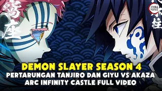 Storyline of Giyu and Tanjiro's Battle Against Akaza Arc Infinity Castle Demon Slayer