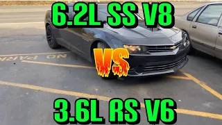 Chevy Camaro: 6.2L SS V8 Vs 3.6L RS V6!