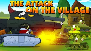 The attack on the village - Cartoons about tanks