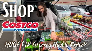 HUGE $1,000 COSTCO HAUL Restocking Food for My Large Family After a Pantry Challenge (MOM OF 6)