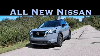 The Nissan Pathfinder is new for 2022. It can haul up to 8 people and tow 6000 lbs.