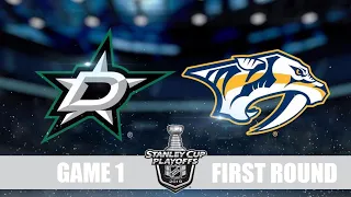 Nashville Vs Dallas Game 1 NHL Нешвил Даллас Плей-офф, 1/8 финала, Обзор матча