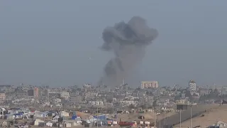 Plumes of smoke seen, an explosion heard in the direction of eastern Rafah