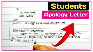 Apology letter to teacher | Apology letter for late submission of assignment in english