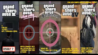 Can you Snipe NPCs Through Cars in Grand Theft Auto Games? (from III → to V)