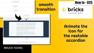 Bricks Builder nestable accordion icon smooth animation - rotation