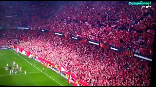 Fiesta en el Campo del Sevilla FC tras su pase a su 7° Final Copa de la UEFA 2023. SEVILLA FC