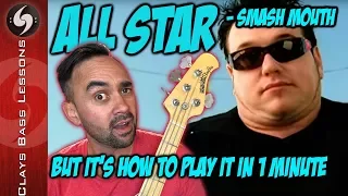 ALL STAR but its how to play it on the BASS in 1 minute!