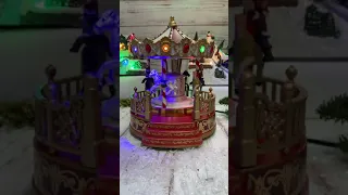 Светящаяся композиция Новогодняя Карусель Де Арколь 22*19 см, с движением и музыкой, на батарейках