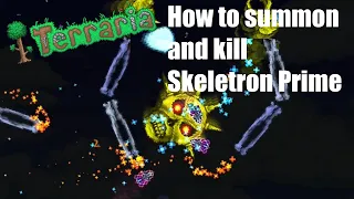 How to summon and kill Skeletron Prime - Terraria #30
