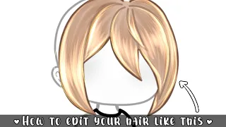 || Gacha hair tutorial ||  gacha || ACTUALLY easy😭 ||