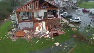 Aftermath of Hurricane Ida in Lockport (Louisiana, USA, 08/29/2021).