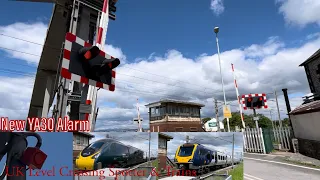 Brand New YA30 Yodalarms at Hest Bank Level Crossing, Lancashire