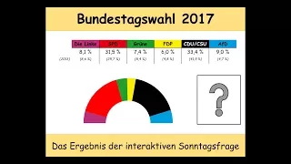 Ergebnis der interaktiven Umfrage vom 20.08.2017 (Bundestagswahl 2017)