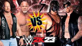 Undertaker & Kane Vs Stone Cold Steve Austin & Goldberg Tag Team Championship WWE 2K23 Match Tonight