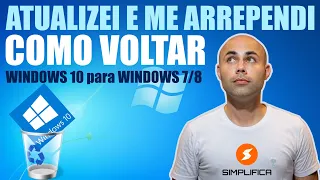 Como VOLTAR para o WINDOWS 7 ou 8