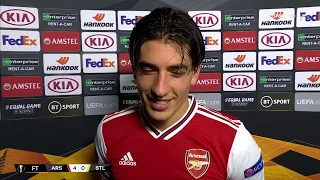 Back from injury and captaining Arsenal, a delighted Héctor Bellerín spoke post-match