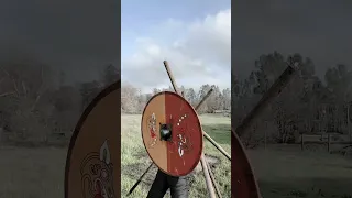 Shield vs spear test #viking #valhalla #history #fantasy #skyrim #weapons #nerd #spartan #spartans