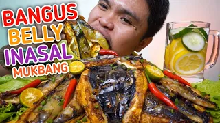 BELLY ng BANGUS INASAL MUKBANG | Milkfish Fats Inasal